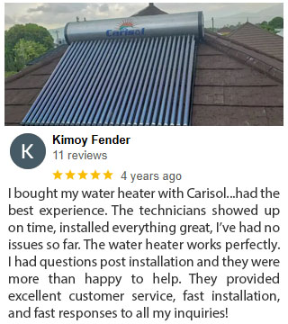 Solar Water Heaters Installation & Repair in Jamaica | Carisol